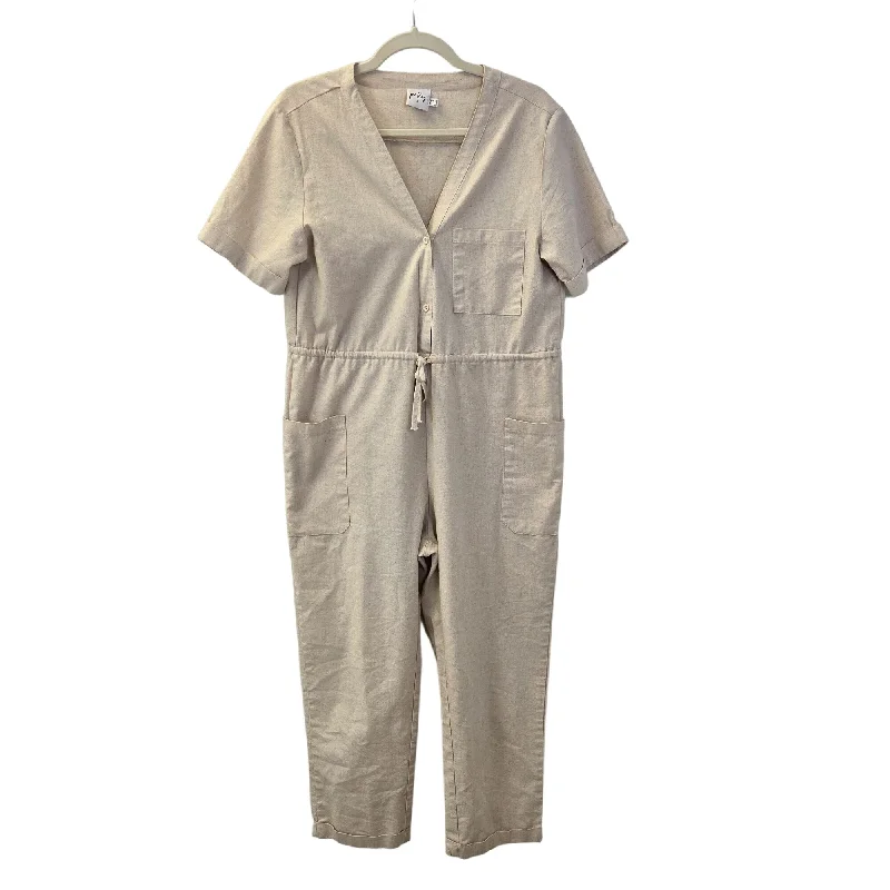 Princess Polly Linen Blend Utility Crop Jumpsuit Size 6 Casual chic jumpsuit, Relaxed fit, Street style, Fashionable