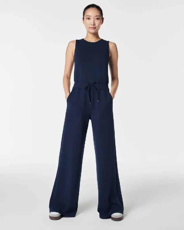 Spanx Air Essentials Jumpsuit Timeless Navy Plus size jumpsuit, Curvy fit, Comfortable, Trendy