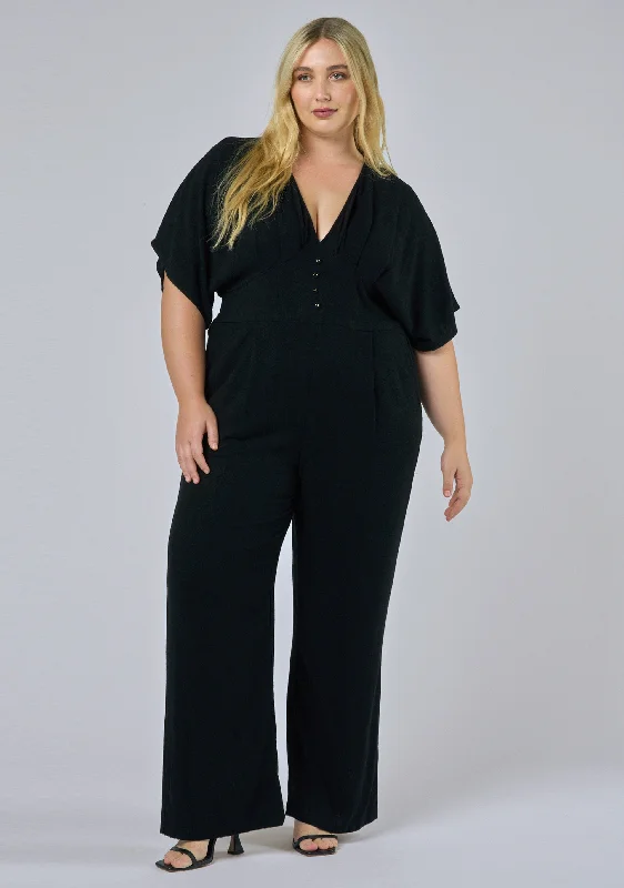 Stage Dive Linen Jumpsuit Fitted wide leg jumpsuit, Elegant, Feminine, Fashionable