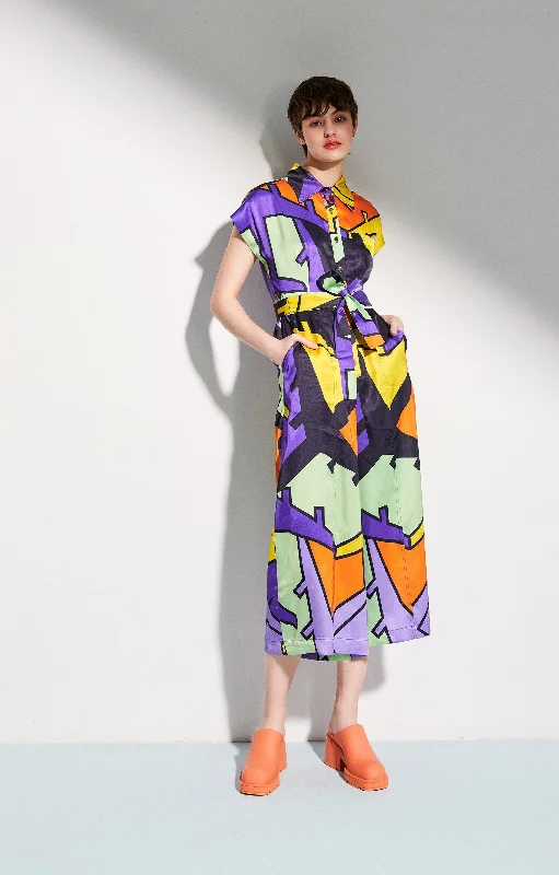 Tyro Jumpsuit Airplanes Bohemian print jumpsuit, Summer, Relaxed fit, Stylish