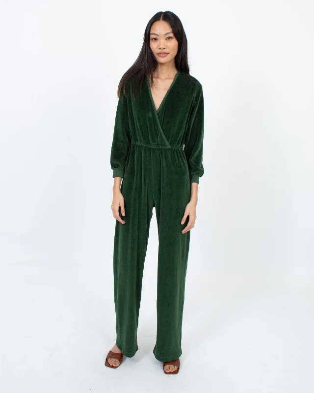 Velour Jumpsuit Satin wide leg jumpsuit, Luxurious fabric, Evening wear, Chic