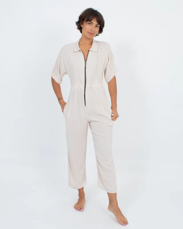 Zip Down Jumpsuit Casual chic jumpsuit, Relaxed fit, Fashionable, Comfortable